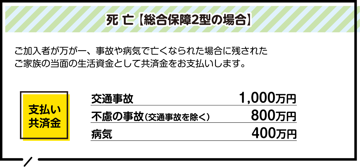死亡【総合保障2型の場合】