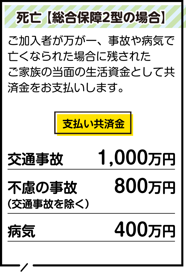 死亡【総合保障2型の場合】